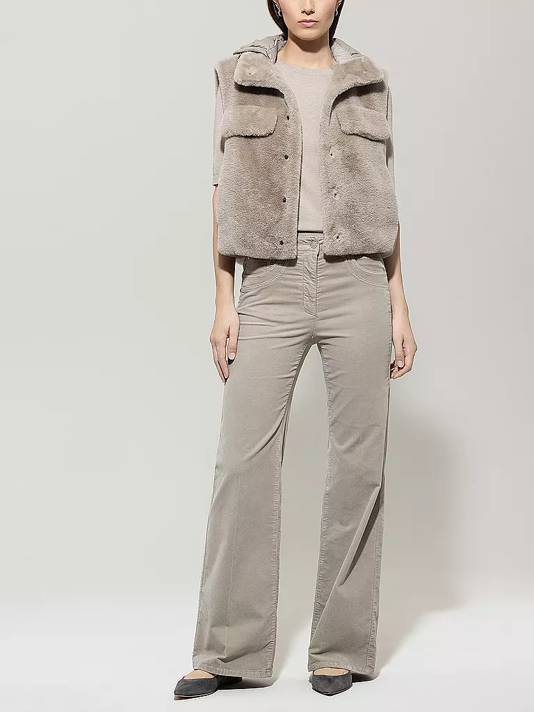 LUISA CERANO | Gilet aspect fourrure | Beige