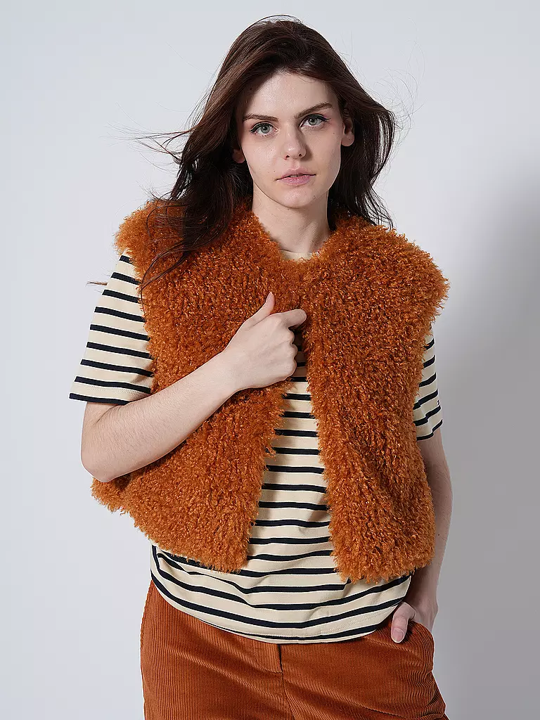 LUISA CERANO | Gilet aspect fourrure | 