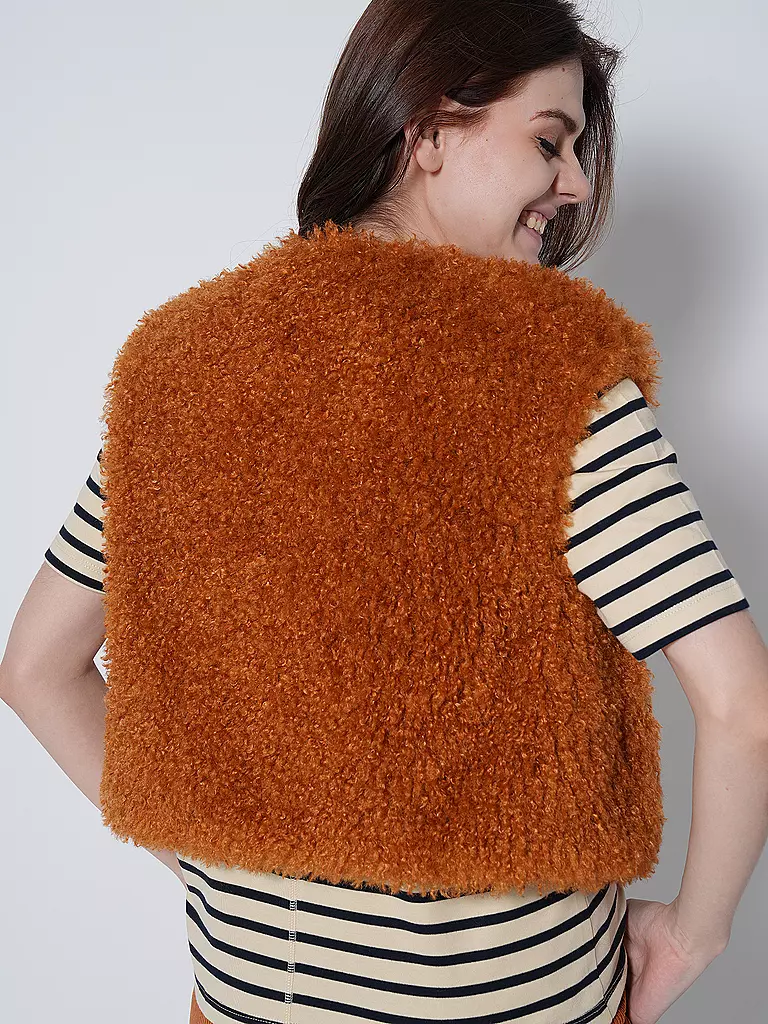 LUISA CERANO | Gilet aspect fourrure | 