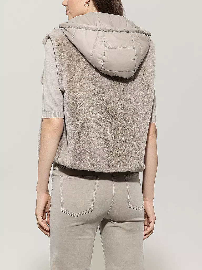 LUISA CERANO | Gilet aspect fourrure | Beige
