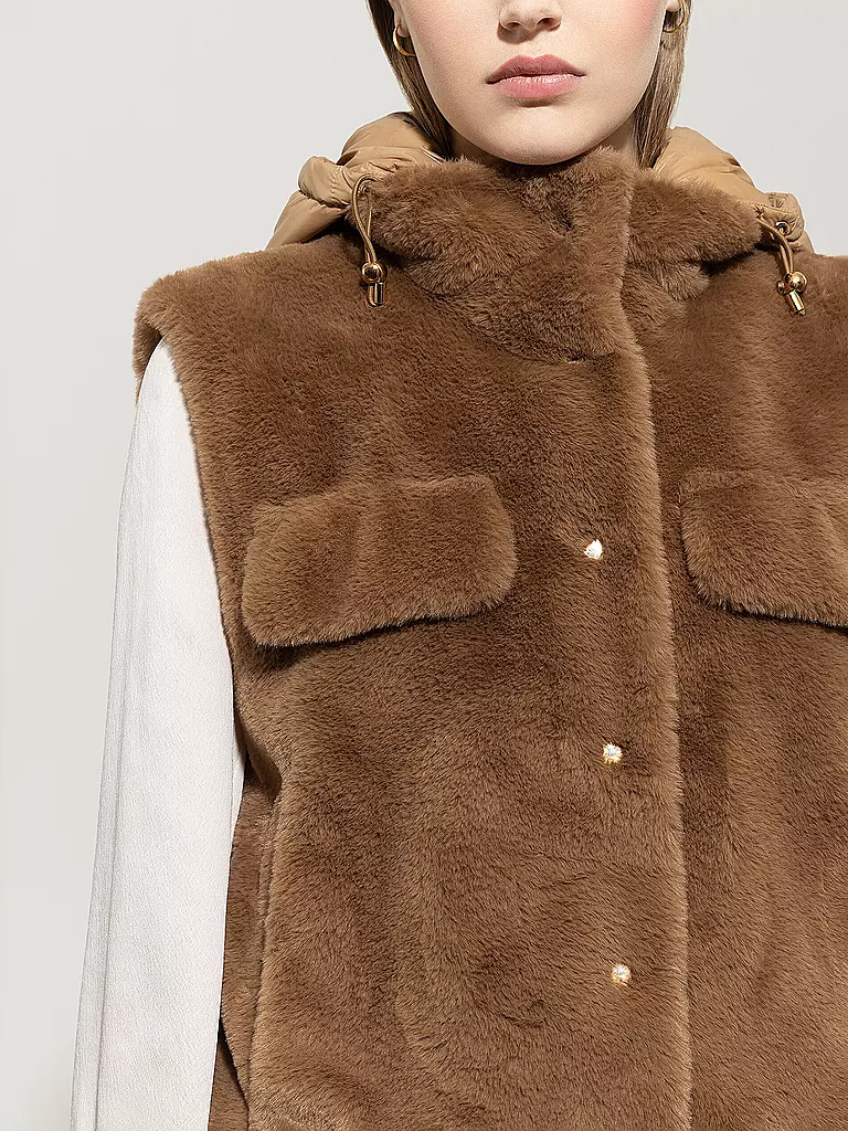 LUISA CERANO | Gilet aspect fourrure |