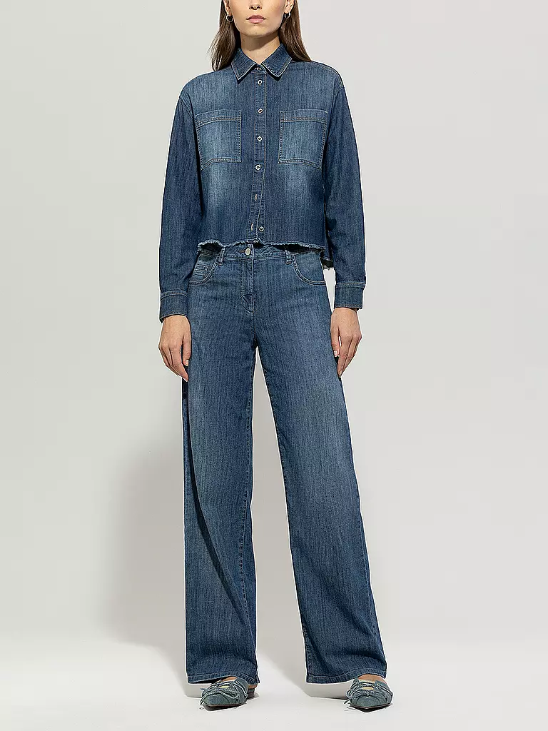 LUISA CERANO | Hose Wide Leg | Bleu