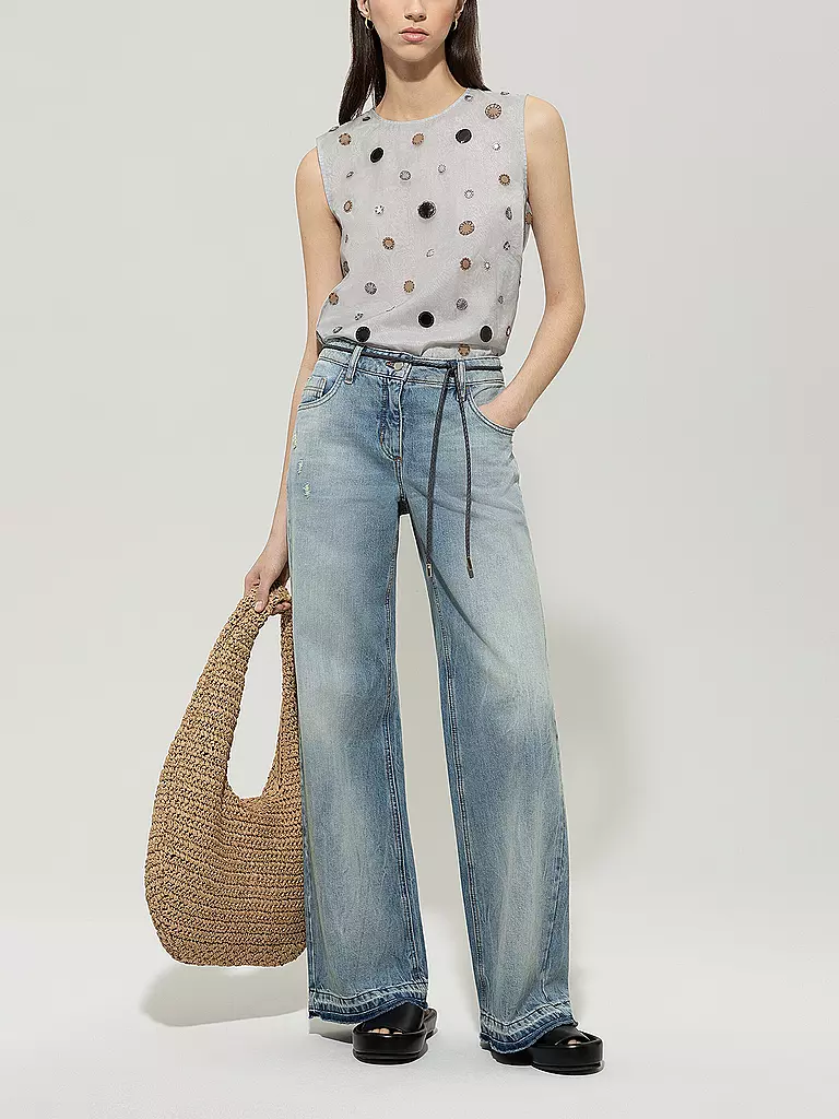 LUISA CERANO | Jean Jambe Large | Bleu