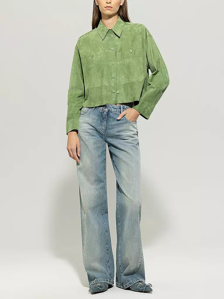 LUISA CERANO | Lederjacke | Vert clair