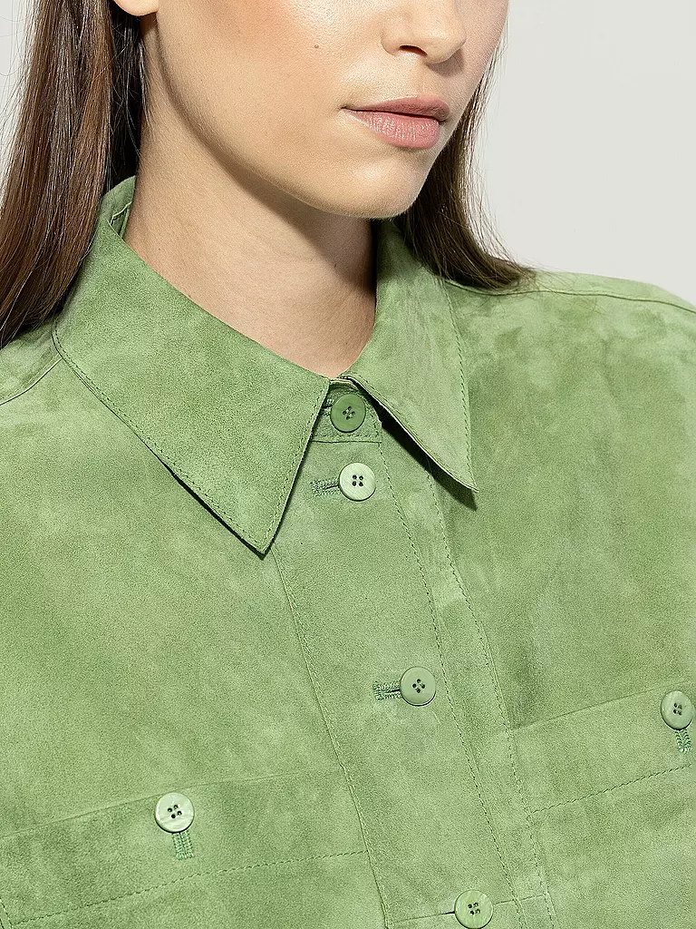 LUISA CERANO | Lederjacke | Vert clair