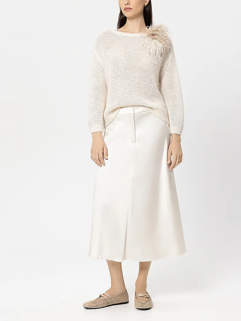 LUISA CERANO | Nom du produit: Jupe midi
Marque: LUISA CERANO
Couleur: crème
Catégories: Mode,Femme

Matériel: Polyester / Polyamide,Satin
Motif: Uni
Style: Pure | Crème