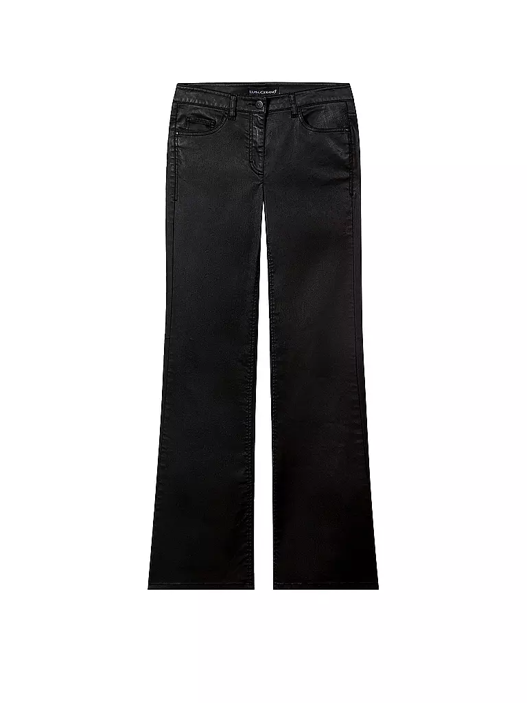 LUISA CERANO | Pantalon évasé aspect cuir | schwarz