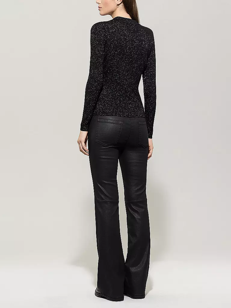 LUISA CERANO | Pantalon évasé aspect cuir | 