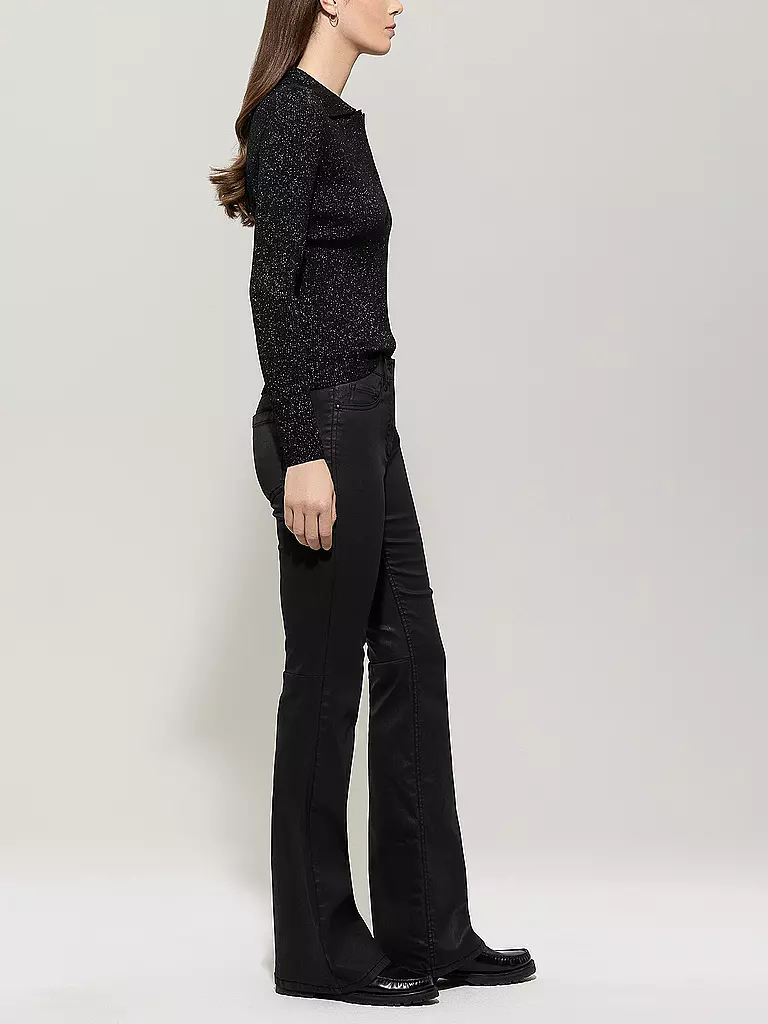 LUISA CERANO | Pantalon évasé aspect cuir | 