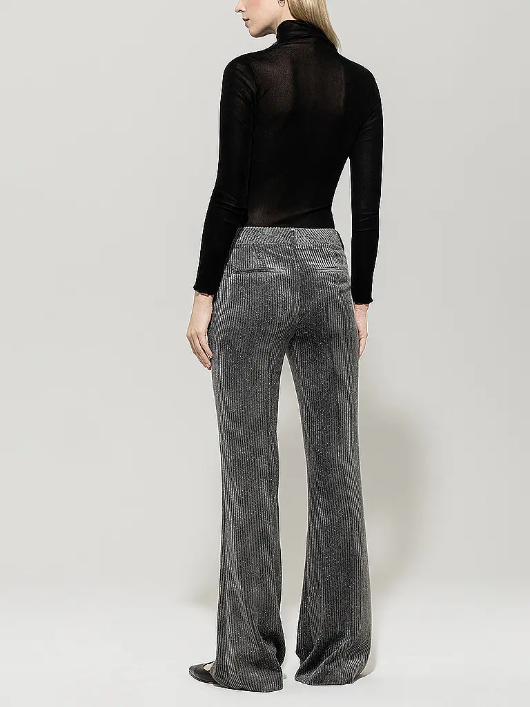 LUISA CERANO | Pantalon de tailleur coupe évasée | hellgrau