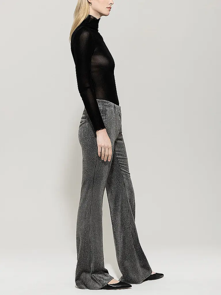 LUISA CERANO | Pantalon de tailleur coupe évasée | hellgrau