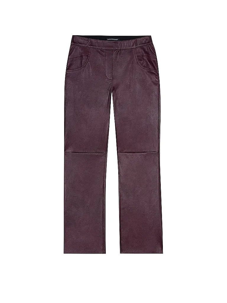 LUISA CERANO | Pantalon en cuir | Rouge foncé