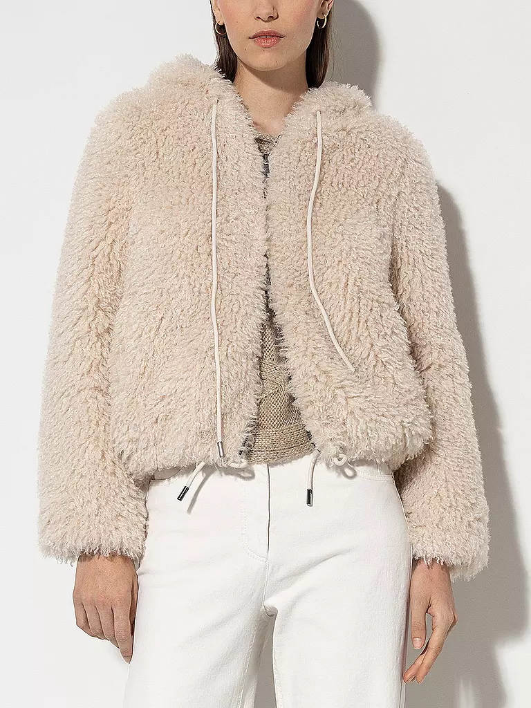 LUISA CERANO | Veste aspect fourrure | creme