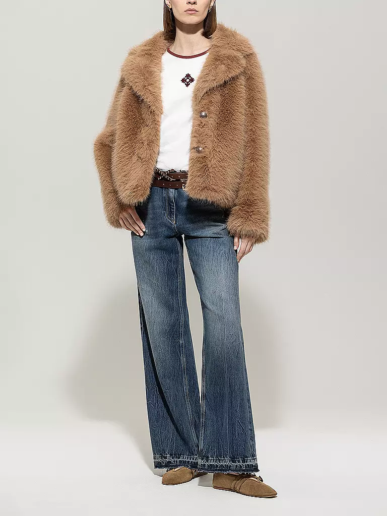 LUISA CERANO | Veste aspect fourrure | hellbraun