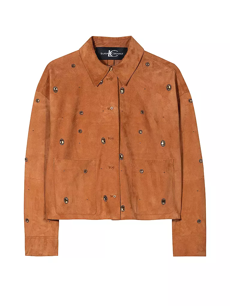LUISA CERANO | Veste en cuir | orange