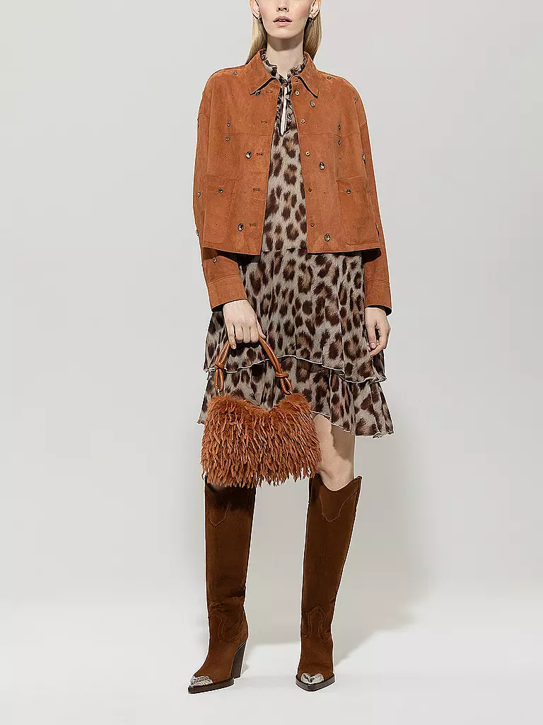 LUISA CERANO | Veste en cuir | orange