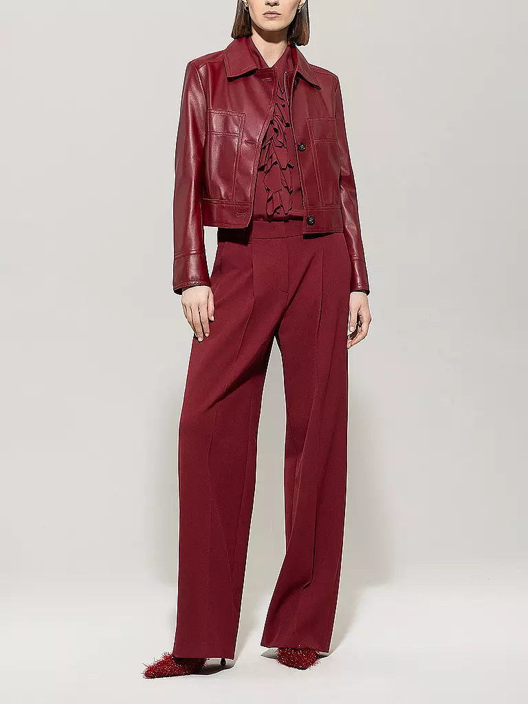 LUISA CERANO | Veste en cuir | Rouge