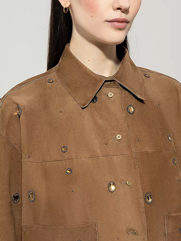 LUISA CERANO | Veste en cuir | braun