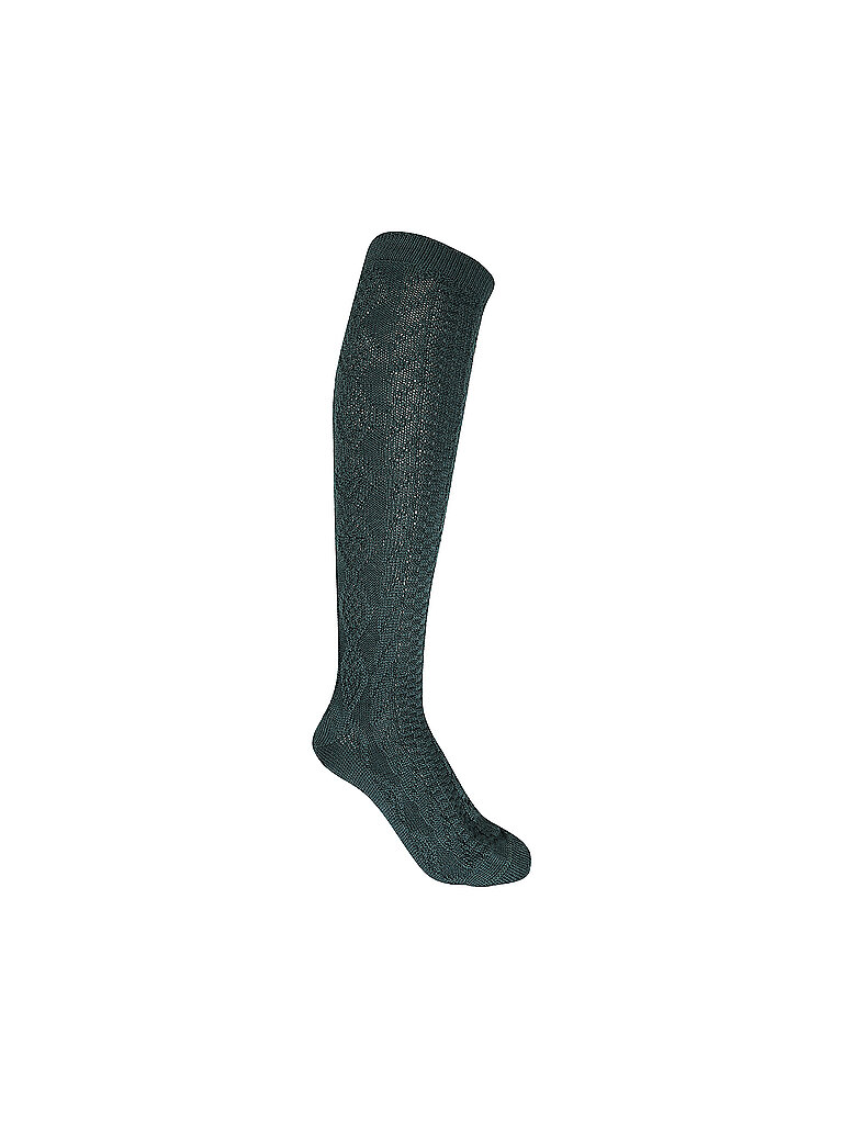 Chaussettes hautes traditionnelles vert sapin vert foncé 44-45
