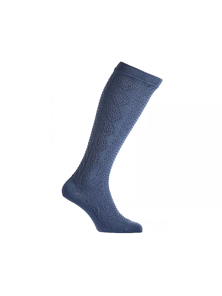 LUISE STEINER | Chaussettes hautes bleu acier | blau