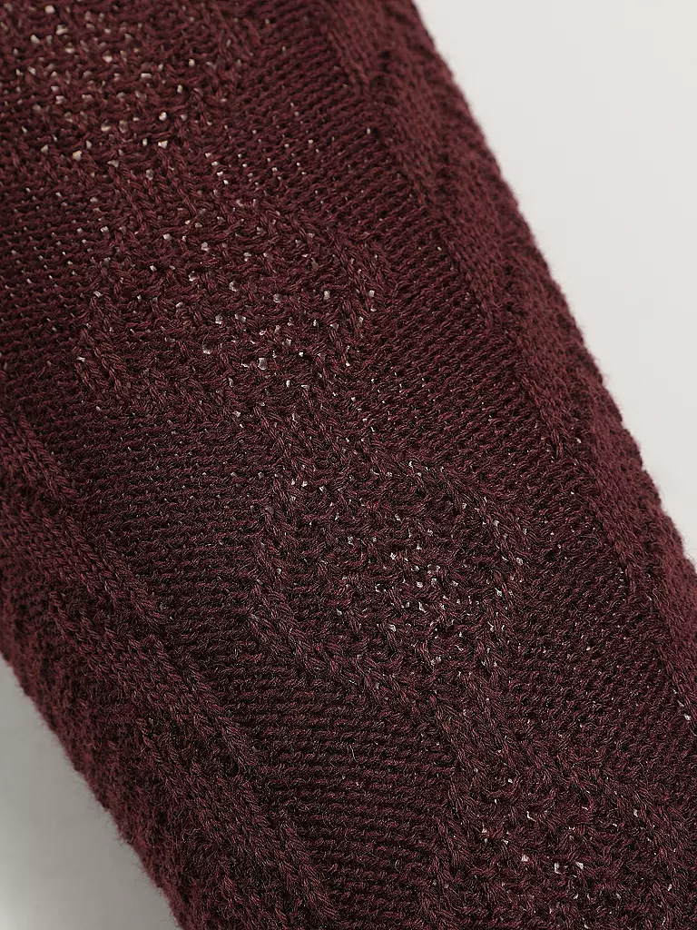 LUISE STEINER | Chaussettes hautes traditionnelles bordeaux | dunkelrot