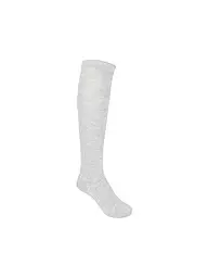 LUISE STEINER | Chaussettes hautes traditionnelles bordeaux | Gris clair
