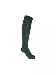 LUISE STEINER | Chaussettes hautes traditionnelles bordeaux | Vert foncé