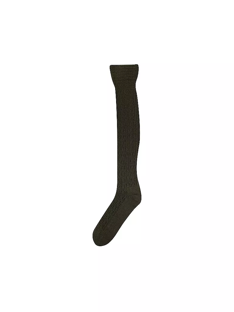 LUISE STEINER | Chaussettes traditionnelles en loden | Vert foncé