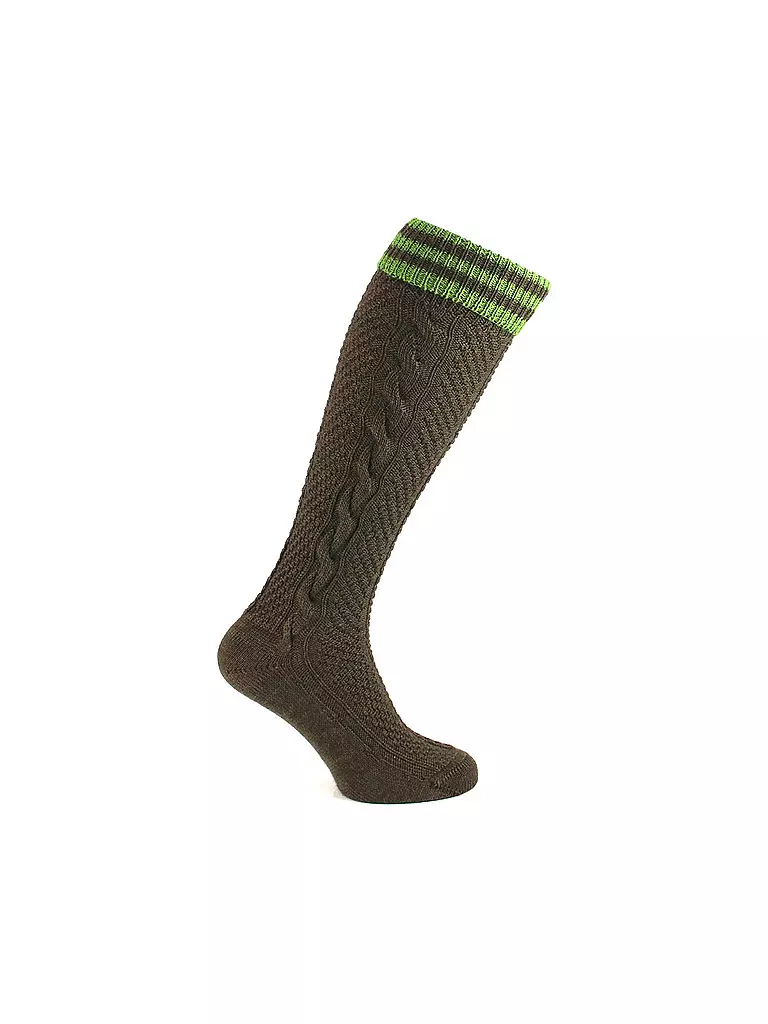 LUISE STEINER | Chaussettes traditionnelles tabac erbse | dunkelgrün