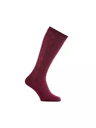 LUISE STEINER | Chaussettes hautes traditionnelles bordeaux | Rouge