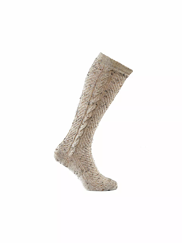 LUISE STEINER | Kniestrümpfe hell beige mele | Beige