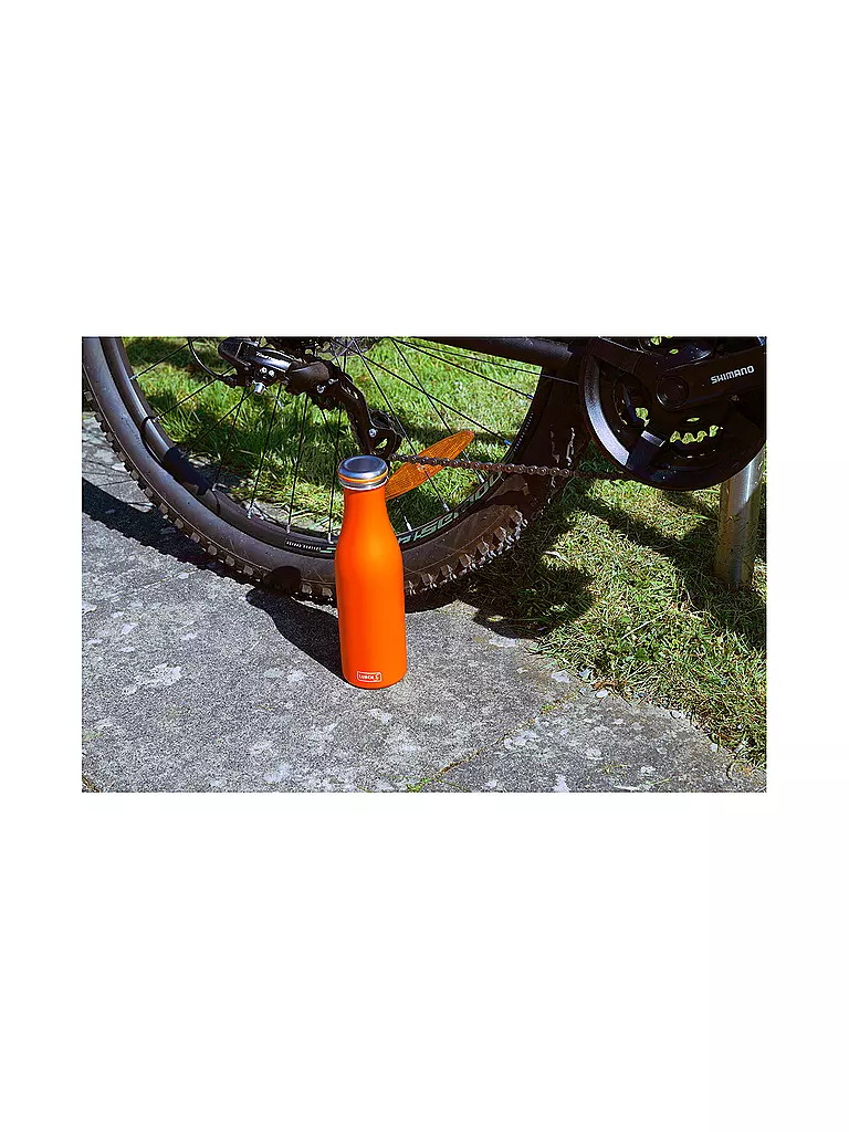 LURCH | Bouteille isotherme - Bouteille thermos en acier inoxydable 0,5 l Orange | Orange