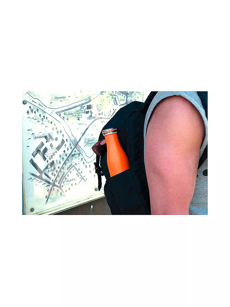 LURCH | Bouteille isotherme - Bouteille thermos en acier inoxydable 0,5 l Orange | Orange