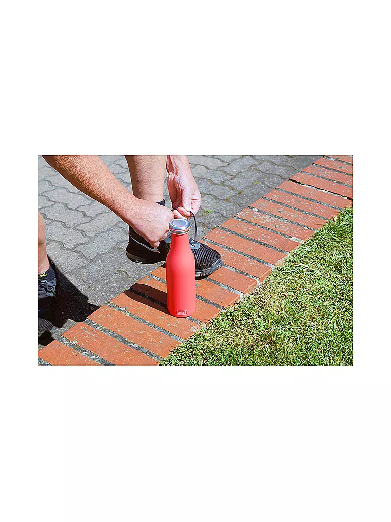 LURCH | Bouteille isotherme - Bouteille thermos en acier inoxydable 0,5 l rose | Rose vif