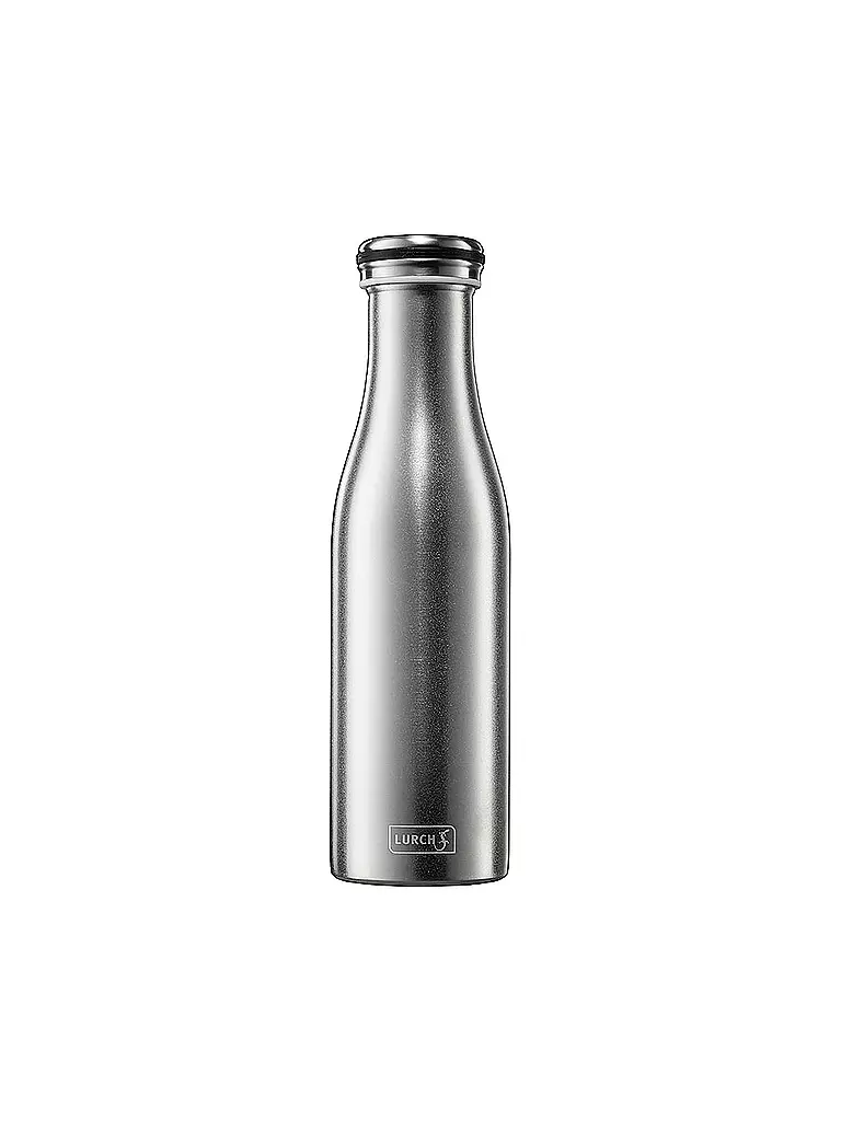 LURCH | Bouteille isotherme - Bouteille thermos en acier inoxydable 0,5 l Voici l'image originale : | Argent