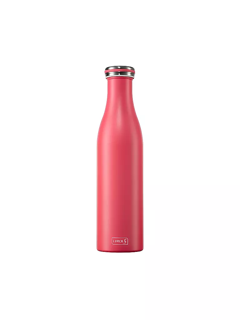 LURCH | Bouteille isotherme - Bouteille thermos en acier inoxydable 0,75 l Anthracite-Mét. | Rose vif