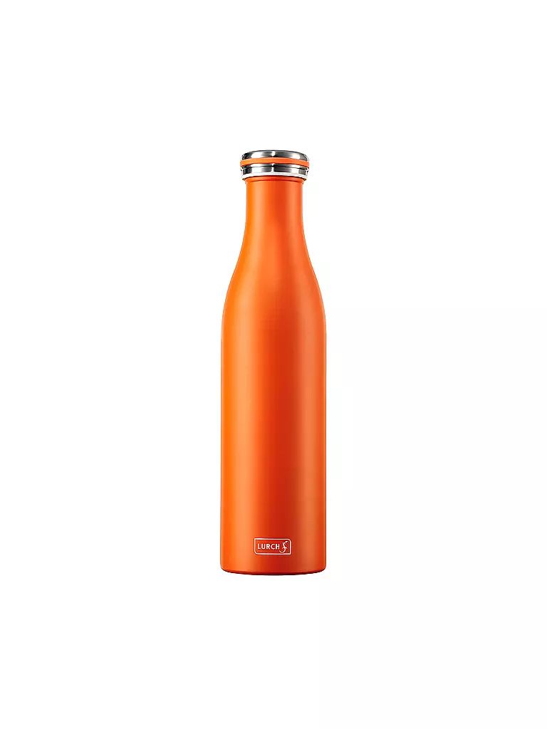 LURCH | Bouteille isotherme - Bouteille thermos en acier inoxydable 0,75 l Orange | Orange