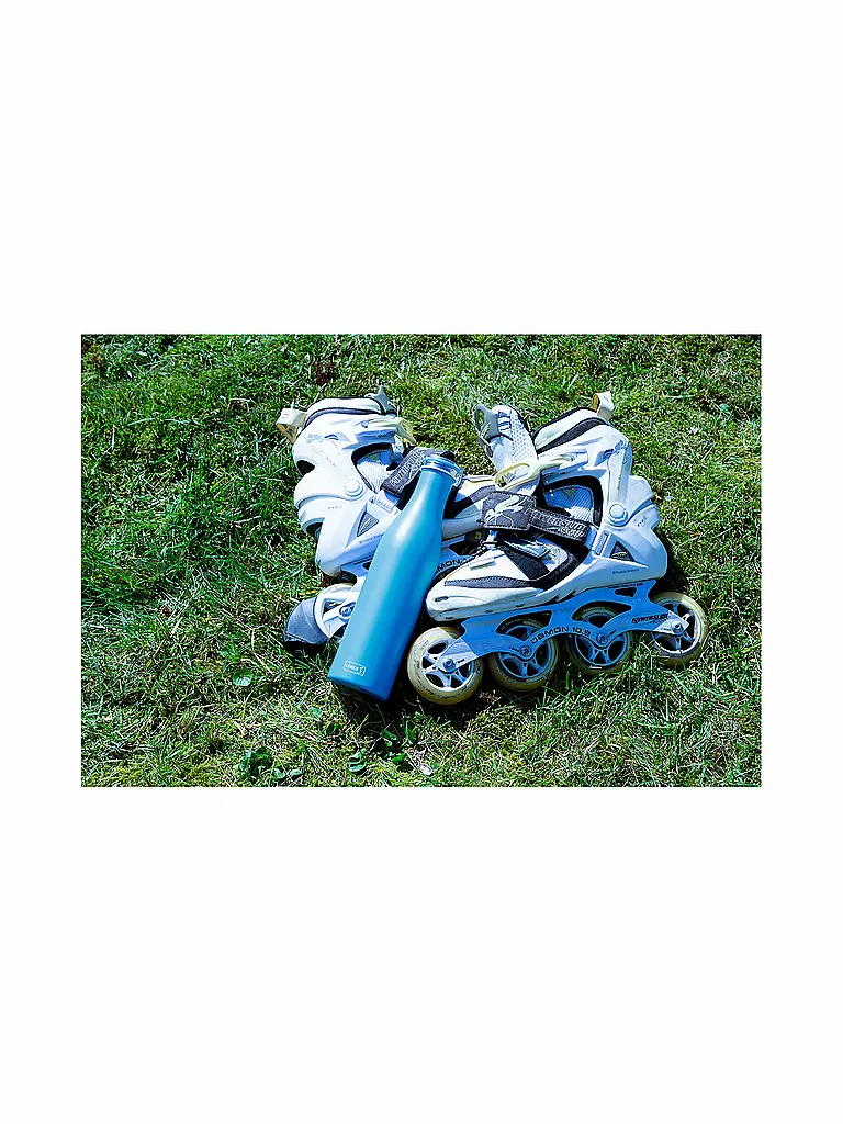 LURCH | Bouteille isotherme - Bouteille thermos en acier inoxydable 0,75l Azur | Bleu