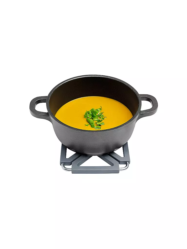 LURCH | Dessous de plat en silicone pliable gris fer |