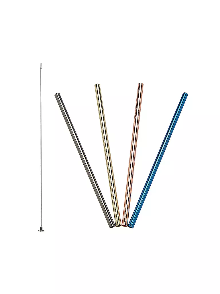 LURCH | Pailles EDS droites 21,5cm lot de 4 | Multicolore