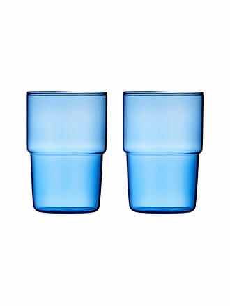 LYNGBY GLAS | Lot de 2 verres à boire TORINO 40 cl Bleu