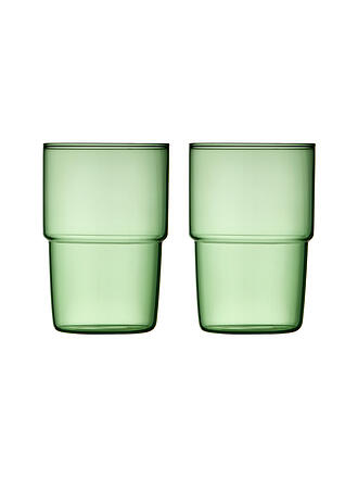 LYNGBY GLAS | Lot de 2 verres à boire TORINO 40 cl Vert