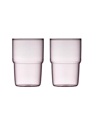 LYNGBY GLAS | Lot de 2 verres à eau TORINO 40 cl Rose