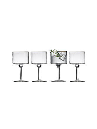 LYNGBY GLAS | Nom du produit : Set de 4 verres à Gin & Tonic avec bordure dorée PALERMO 45cl