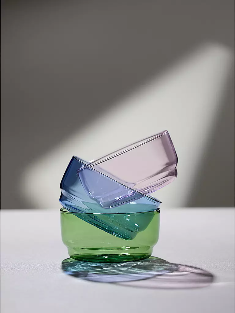 LYNGBY GLAS | Bol 2 pièces TORINO 50cl Bleu | 