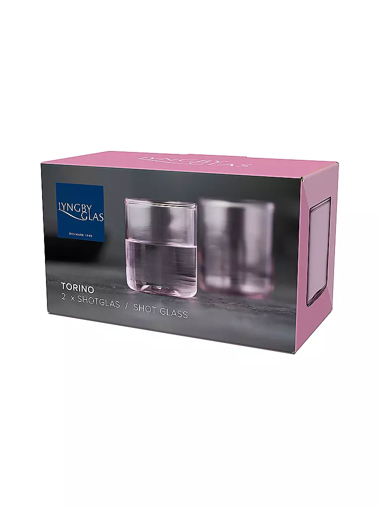 LYNGBY GLAS | Ensemble de 2 verres à shot TORINO 6cl Rose | 