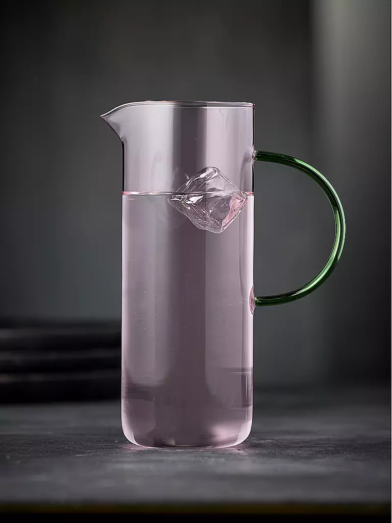 LYNGBY GLAS | Glaskrug TORINO 1,1l Rose/Bleu | rosa