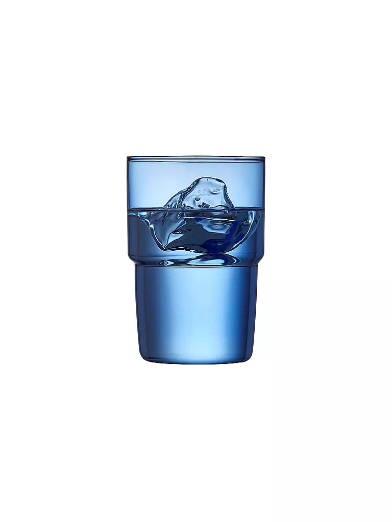 LYNGBY GLAS | Lot de 2 verres à boire TORINO 40 cl Bleu | 