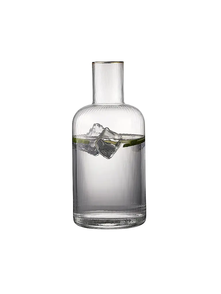 LYNGBY GLAS | Nom du produit: Carafe avec bordure dorée 1,5l PALERMO | Transparent