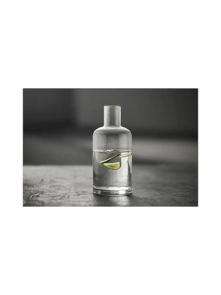 LYNGBY GLAS | Nom du produit: Carafe avec bordure dorée 1,5l PALERMO | Transparent
